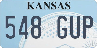 KS license plate 548GUP