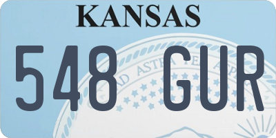 KS license plate 548GUR