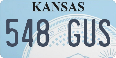 KS license plate 548GUS