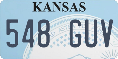 KS license plate 548GUV