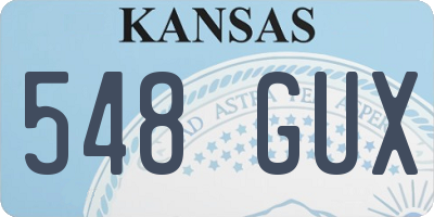 KS license plate 548GUX