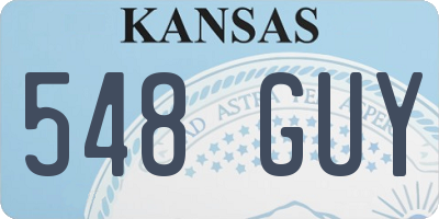 KS license plate 548GUY