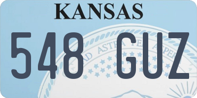 KS license plate 548GUZ