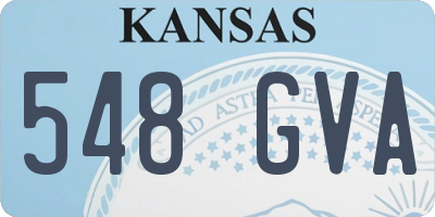 KS license plate 548GVA