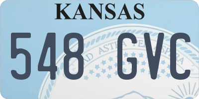 KS license plate 548GVC