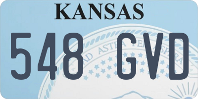KS license plate 548GVD