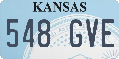 KS license plate 548GVE
