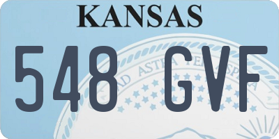 KS license plate 548GVF