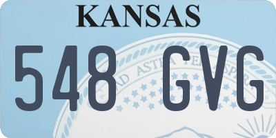 KS license plate 548GVG