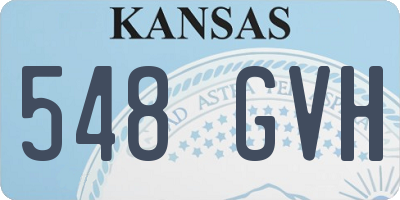 KS license plate 548GVH