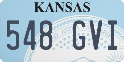 KS license plate 548GVI