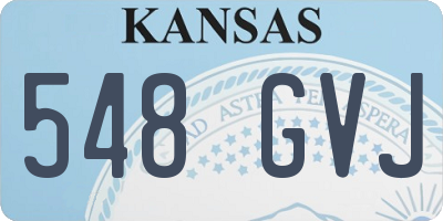 KS license plate 548GVJ
