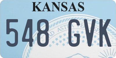 KS license plate 548GVK