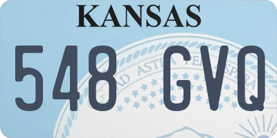KS license plate 548GVQ