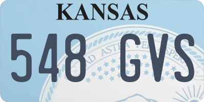 KS license plate 548GVS