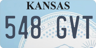 KS license plate 548GVT