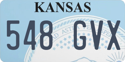 KS license plate 548GVX