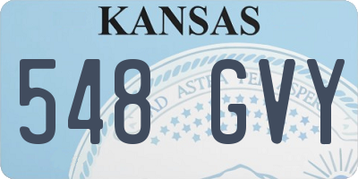 KS license plate 548GVY