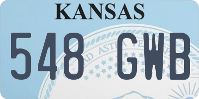 KS license plate 548GWB