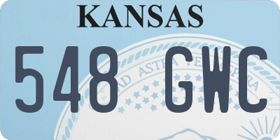 KS license plate 548GWC