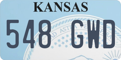 KS license plate 548GWD