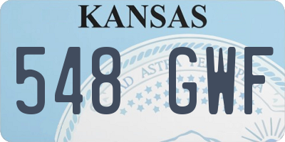 KS license plate 548GWF