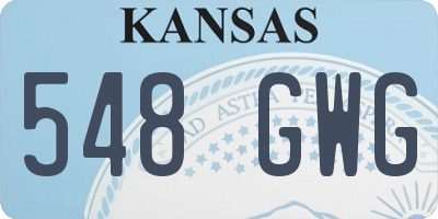 KS license plate 548GWG
