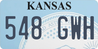 KS license plate 548GWH