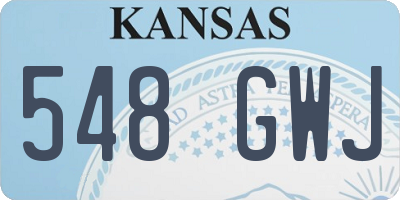 KS license plate 548GWJ