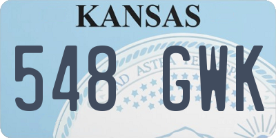 KS license plate 548GWK