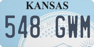 KS license plate 548GWM