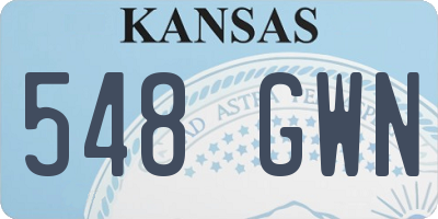 KS license plate 548GWN