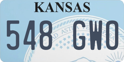 KS license plate 548GWO
