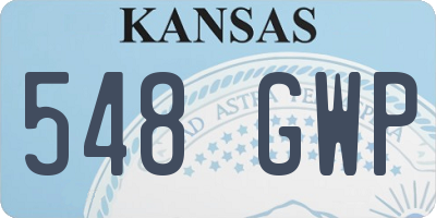 KS license plate 548GWP