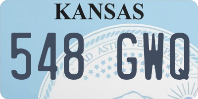 KS license plate 548GWQ