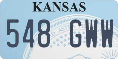 KS license plate 548GWW