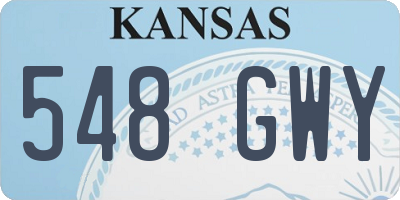 KS license plate 548GWY