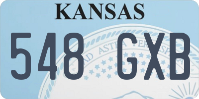 KS license plate 548GXB