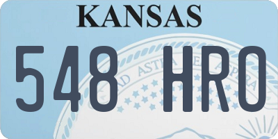 KS license plate 548HRO