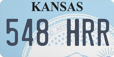 KS license plate 548HRR