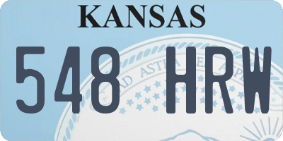 KS license plate 548HRW
