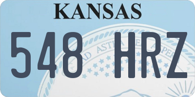 KS license plate 548HRZ