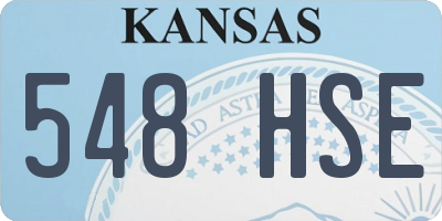 KS license plate 548HSE