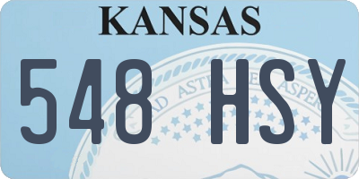 KS license plate 548HSY
