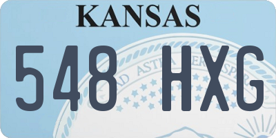 KS license plate 548HXG