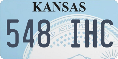KS license plate 548IHC