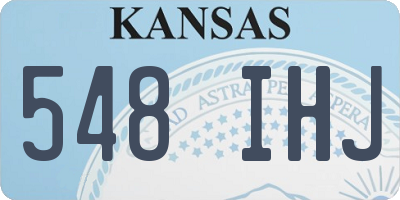 KS license plate 548IHJ