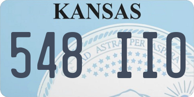 KS license plate 548IIO