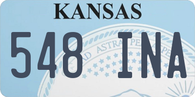 KS license plate 548INA