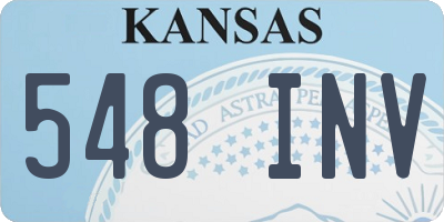 KS license plate 548INV